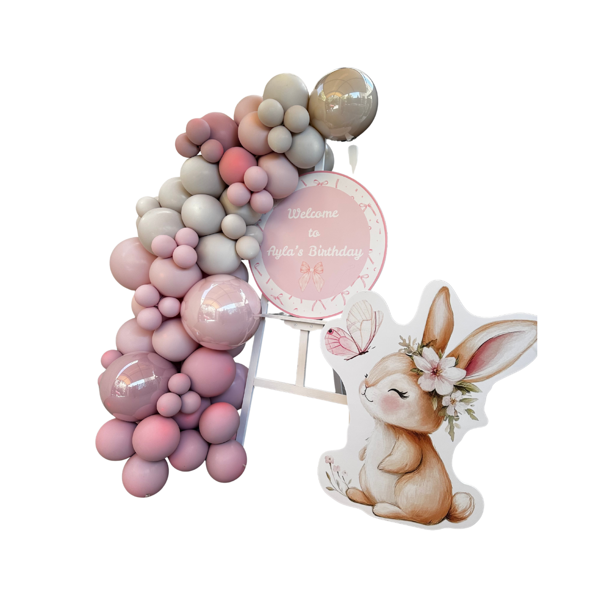 Coquette Birthday 1/4 Balloon Arch (80cm)