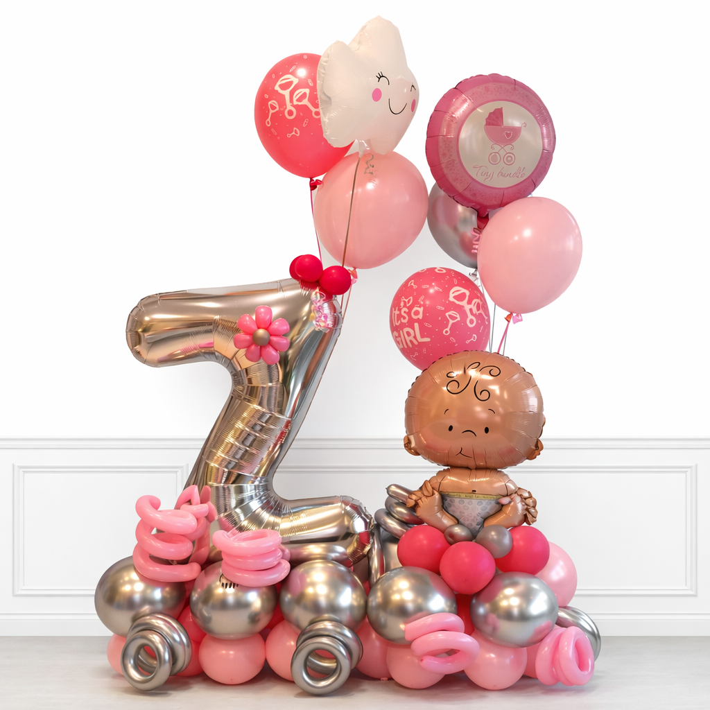 Personalized "Any Letter" Baby Girl Pillar