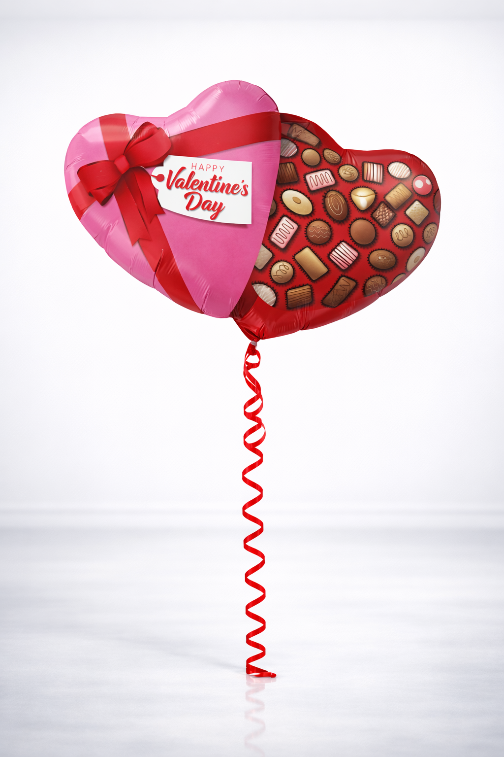 Happy Valentine's Chocolate Heart Foil Balloon