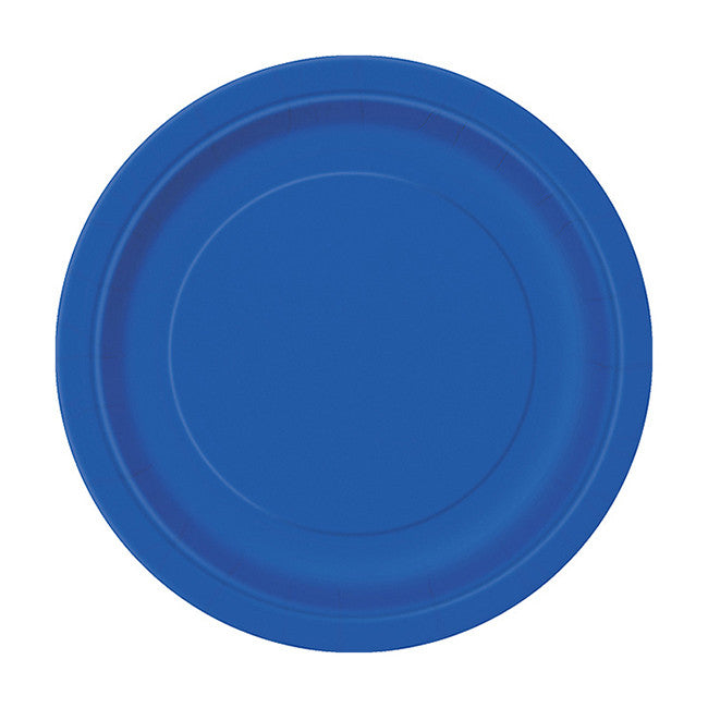 Royal Blue Round Plates (Set of 20) - 17.1cm