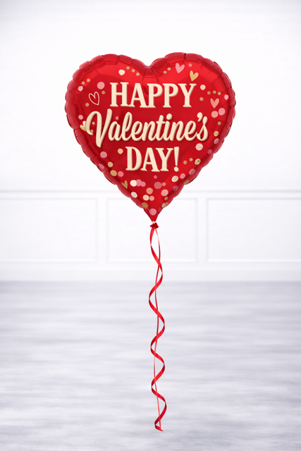 Happy Valentine’s Day Confetti Heart Balloon