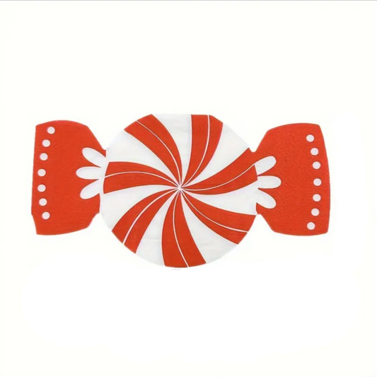 Christmas Peppermint Party Napkins (Set of 16)