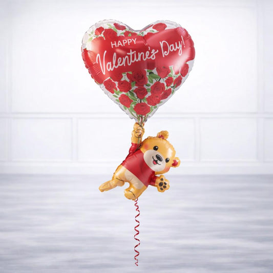 Teddy & Heart Super shape Balloon