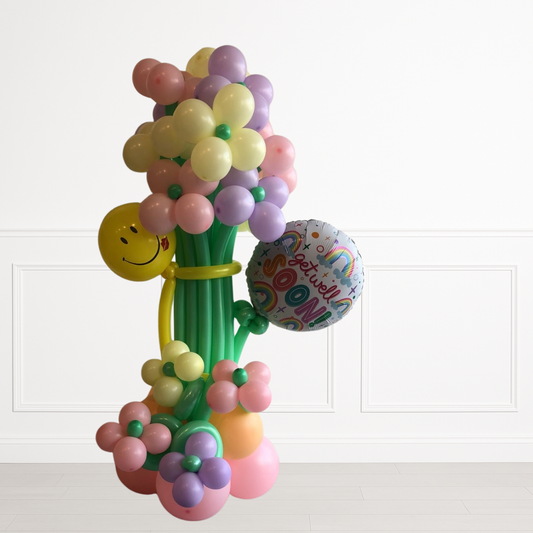Get Well Soon Flower Balloon Bouquet