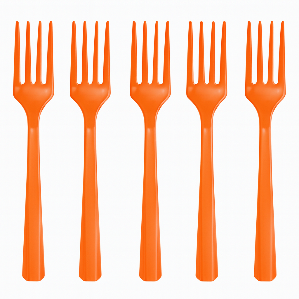 Pumpkin Orange Forks (Set of 20)