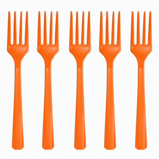 Pumpkin Orange Forks (Set of 20)