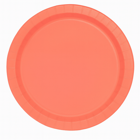 Coral Round Plates (Set of 16) - 21.9cm