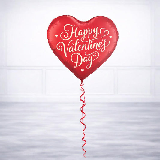 Happy Valentine Red Heart Balloon