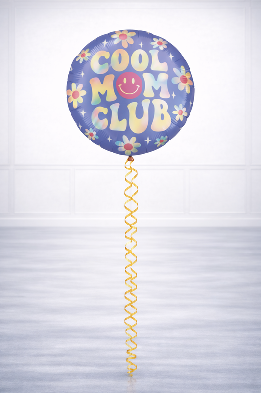 Round Cool Mom Club Holographic