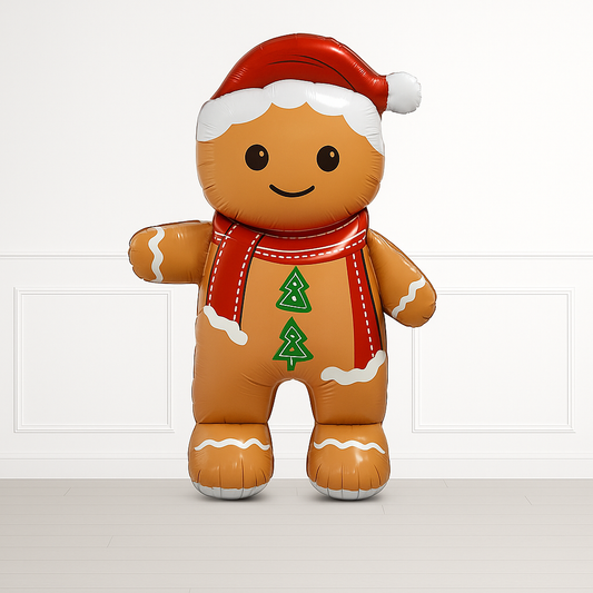 Festive Holiday Gingerbread Man Display Balloon