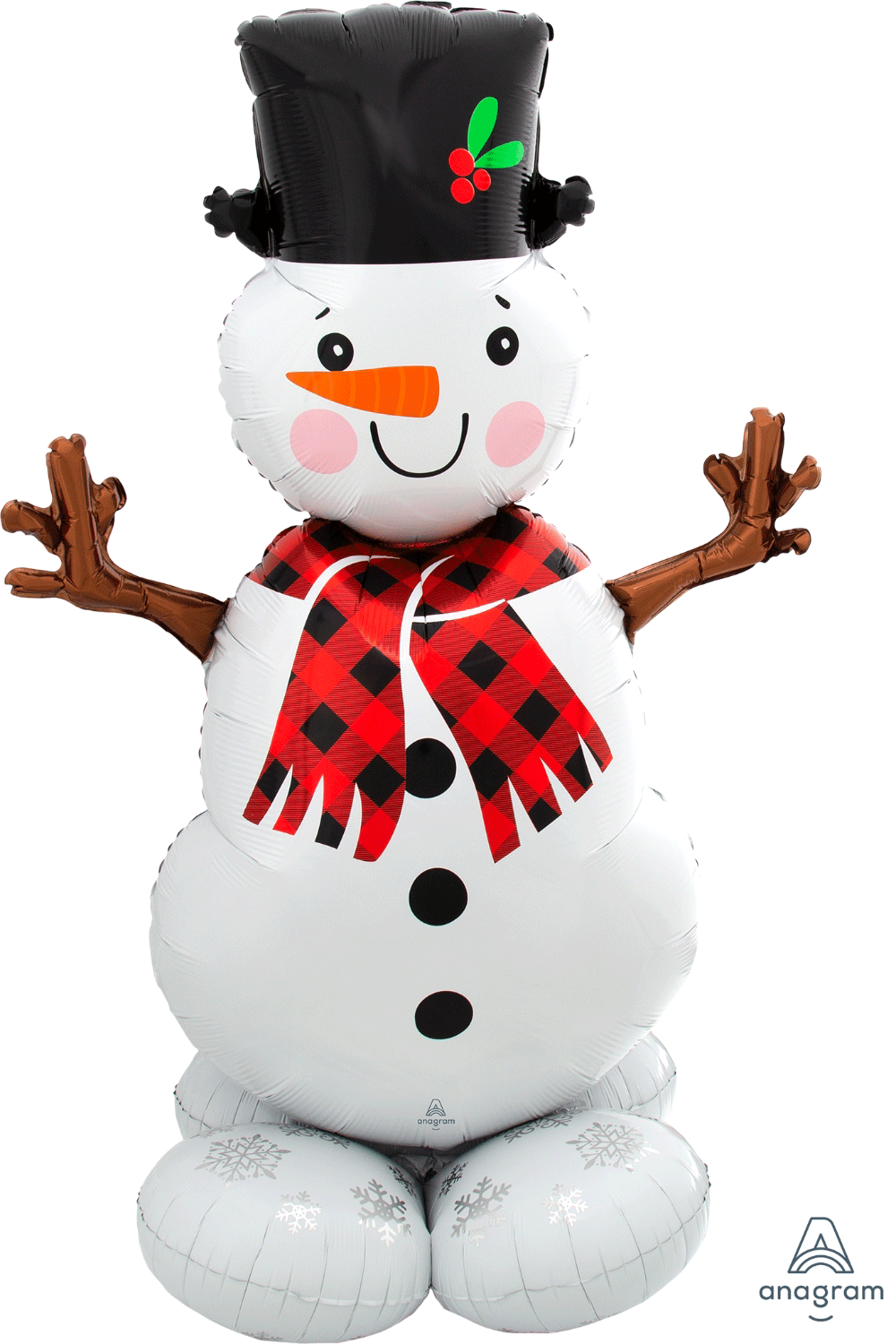 Snowman AirLoonz Foil Balloon Decor - 139cm