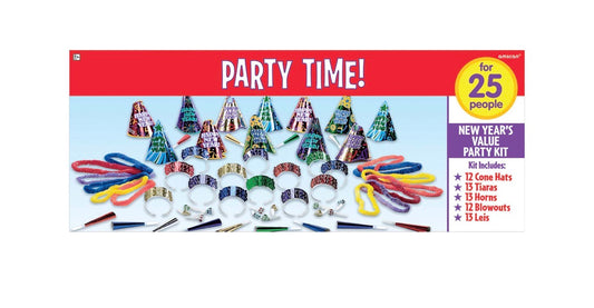 Party Time! New Year's Value Party Kit - 25 people
