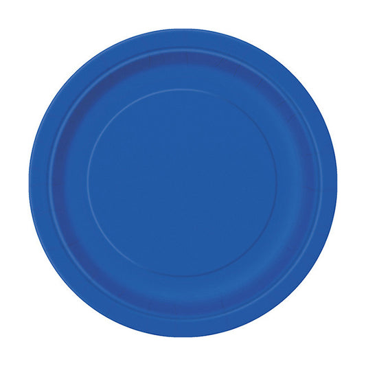 Royal Blue Round Plates (Set of 20) - 17.1cm