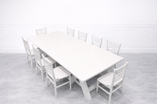 Kids Event Rectangular Table (including 12 Chairs)