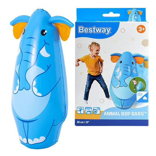 Bestway Animal Bop Bags (89cm / 35 Inches) - Animal Shaped Hit Me Inflatable Bop Bag for Kids