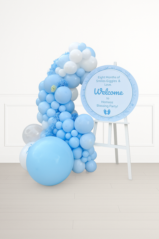 Custom Welcome Sign & Balloon Arch Display (Pre-Order)