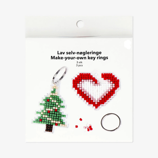 DIY Christmas key rings - 3 pcs