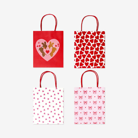 Gift bags with hearts - sold per piece