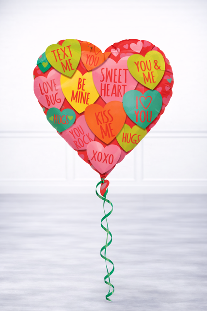 Candy Hearts Love Balloon