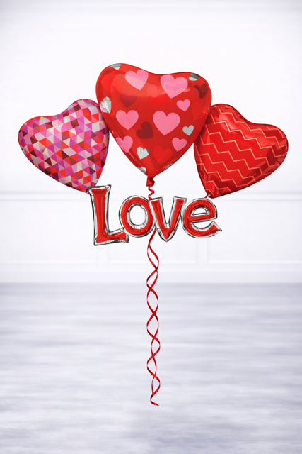 Love Trio Balloon Bouquet